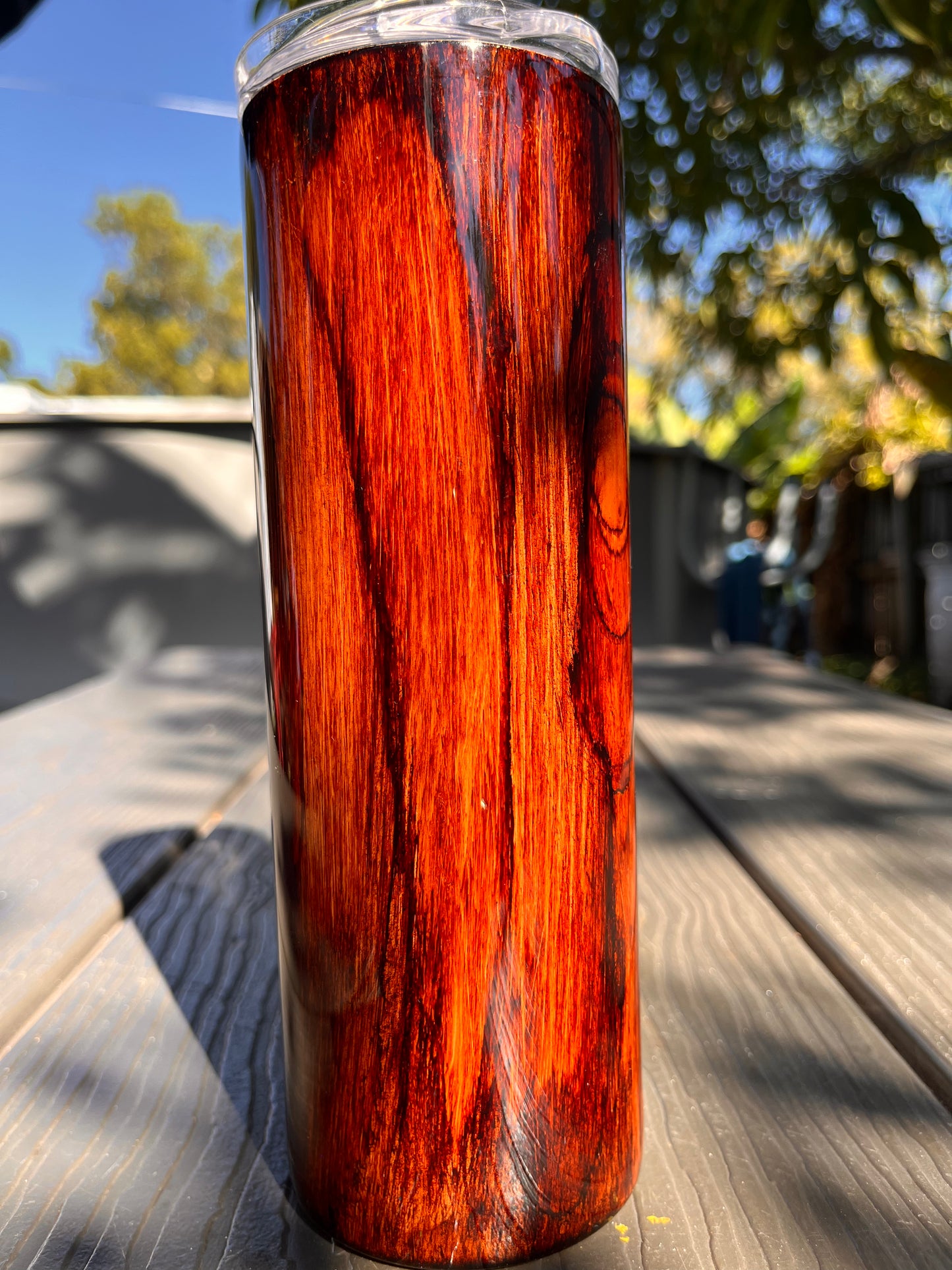 Wood grain floral