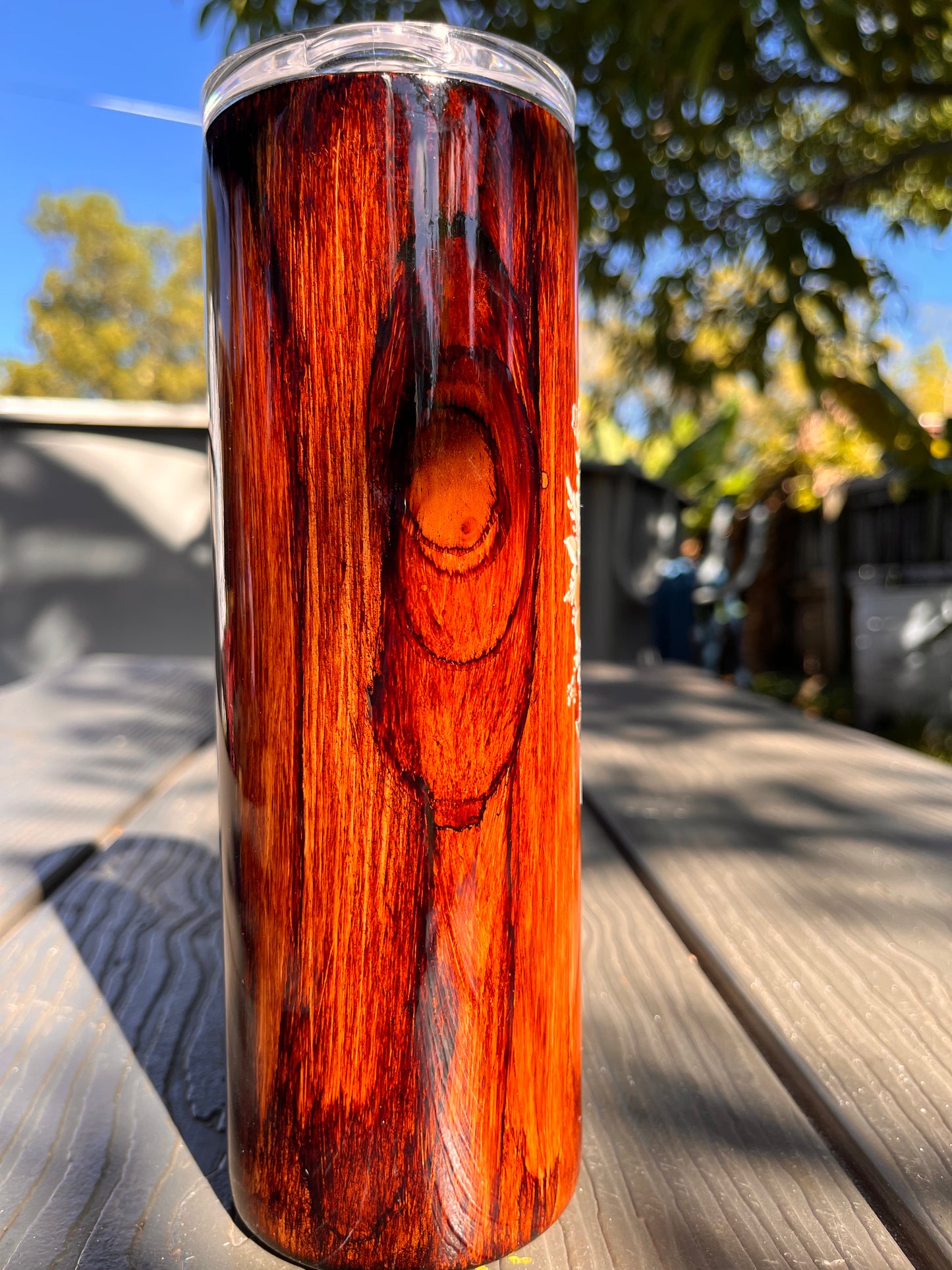 Wood grain floral