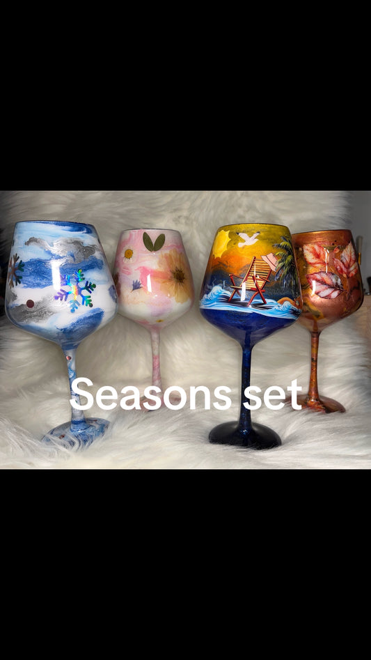 Four Seasons wine glass set