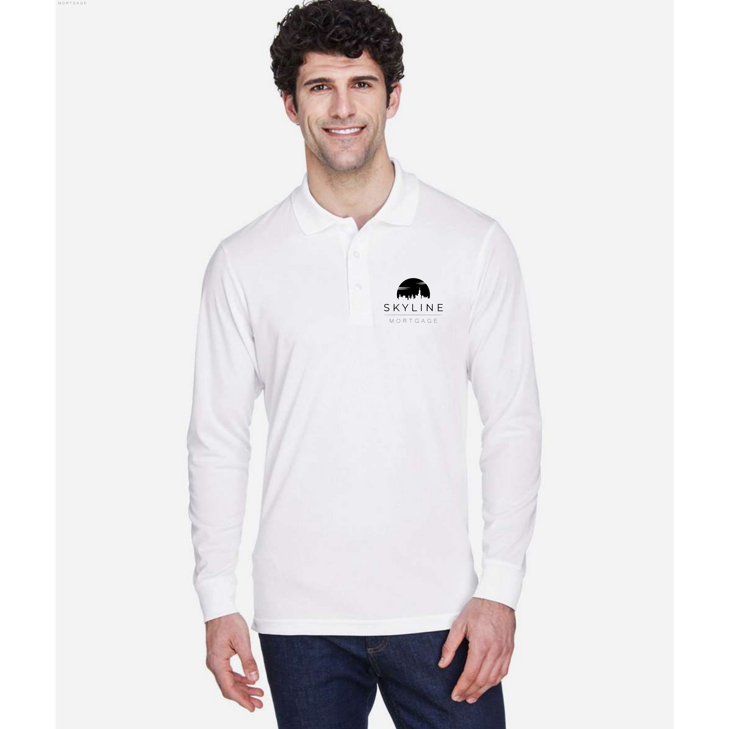 Men's Long Sleeve Dri-Fit Polo with Embroidered Logo