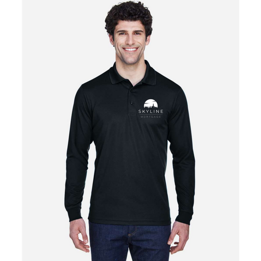 Men's Long Sleeve Dri-Fit Polo with Embroidered Logo